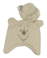 Nové - 2set - Smetanová huňatá podšitá ušanka + rukavice - Pú Disney