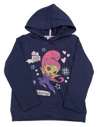 Tmavomodrá mikina se Třpytkou a kapucí C&A