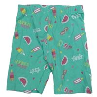 Zelené legínové kraťasy se zmrzlinami Kiki&Koko