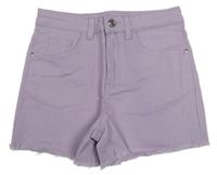 Lila riflové mid rise kraťasy Denim Co. 