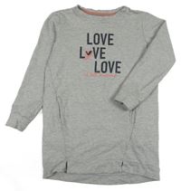 Šedé teplákové šaty s nápisem Pocopiano