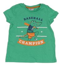 Zelené tričko s krokodýlem So Cute