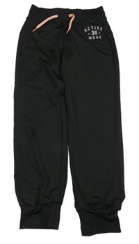 Černé sportovní cuff tepláky s číslem H&M