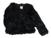 Tmavomodrá kožešinová podšitá bunda H&M