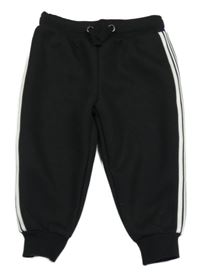 Černé tepláky s bílými pruhy RIVER ISLAND