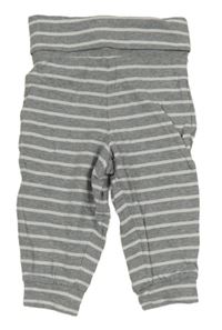 Šedo-bílé pruhované melírované tepláky TCM