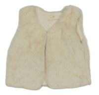 Smetanová kožešinová podšitá vesta Mothercare