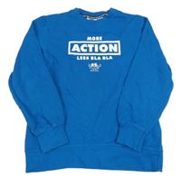 Petrolejová mikina s nápisy bpc