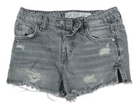 Šedé MID RISE SHORT riflové kraťasy s prošoupáním Denim Co.
