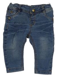Modré teplákové rifle BABY JEANS