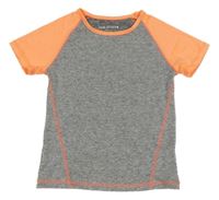 Šedo-neonově korálové funkční sportovní tričko BON SPORTS