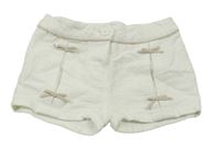 Bílé mačkané chino kraťasy s mašlemi TOG24