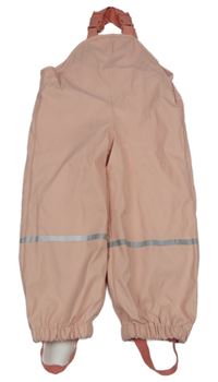 Světlerůžové nepromokavé laclové podšité kalhoty lupilu