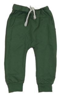 Khaki turecké tepláky s mašlí 