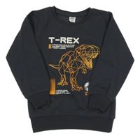 Tmavošedá mikina s dinosaurem Kiki&Koko