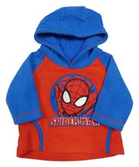Červeno-modrá fleecová mikina se Spider-manem a kapucí George
