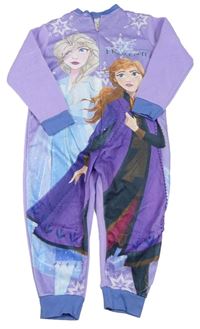 Lila fleecový overal s Frozen zn. Disney