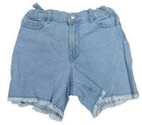 Světlemodré riflové mid rise kraťasy Denim Co.