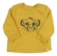 Hořčicová fleecová mikina se Simbou zn. Primark