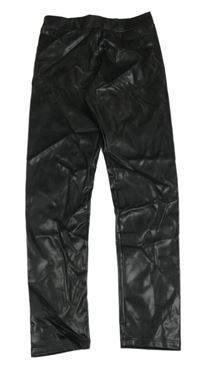 Černé koženkové legíny H&M