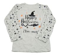 Bílé pyžamové triko s klobouk a hvězdami