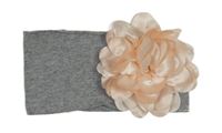 Šedá melírovaná čelenka s květinou