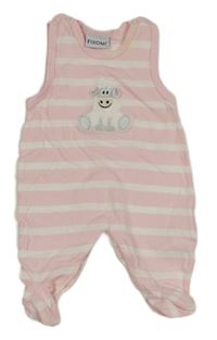 Růžovo-bílé pruhované dupačky s ovcí Fixoni