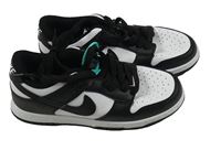 Bílo-černé koženkové botasky s logem Nike vel. 36