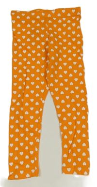Oranžové legíny se srdíčky Lupilu