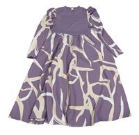 Fialové šaty se vzorem Shein