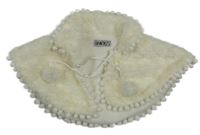 Smetanová kožešinová pelerína