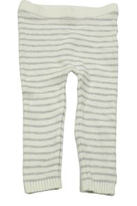 Smetanovo-šedé pruhované pletené tepláky F&F