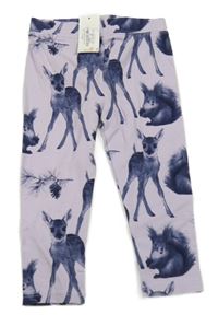 Nové - Lila legíny se zvířaty GAP