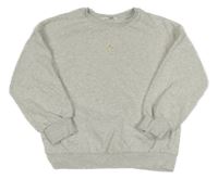 Světlešedá melírovaná mikina s perforovanou hvězdou M&S