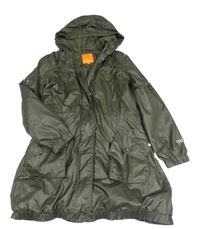 Khaki šusťáková jarní parka s kapucí Staccato