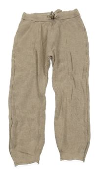 Hnědé pletené tepláky H&M