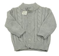 Nové - Šedý propínací svetr F&F