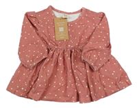 Nové - Starorůžová puntíkatá šatová tunika