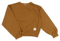 Hnědá oversize mikina s nášivkou H&M