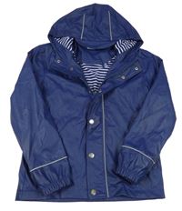 Tmavomodrá nepromokavá jarní bunda s kapucí L&D