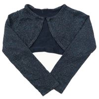 Tmavomodré třpytivé svetrové bolerko H&M