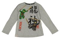 Šedé melírované triko s Lego Ninjago