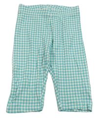 Modro-bílé kostkované elastické kraťasy Zara