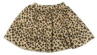 Béžovo-černo-hnědá leopardí sukně George