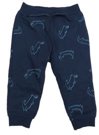 Tmavomodré tepláky s dinosaury Primark