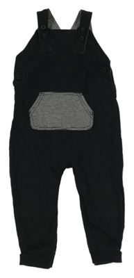 Černé laclové tepláky s pruhovanou kapsou George