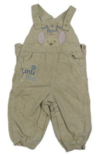 Světlebéžové laclové manšestráky s klokánkem Roo Disney