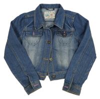 Modrá crop riflová bunda George