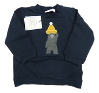 Nové - tmavomodrá mikina s medvědem Name it