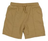 Hnědé žebrované teplákové kraťasy George